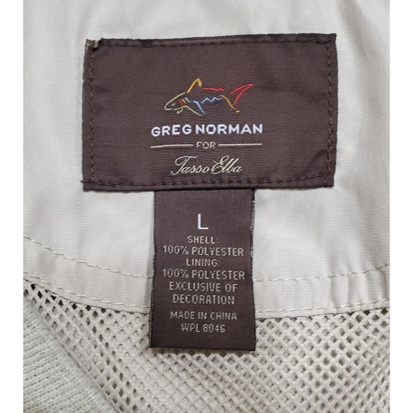 Greg Norman Tasso Elba Men's Lined Pullover Golf Vest Khaki L Mock Neck Pockets - Picture 3 of 4